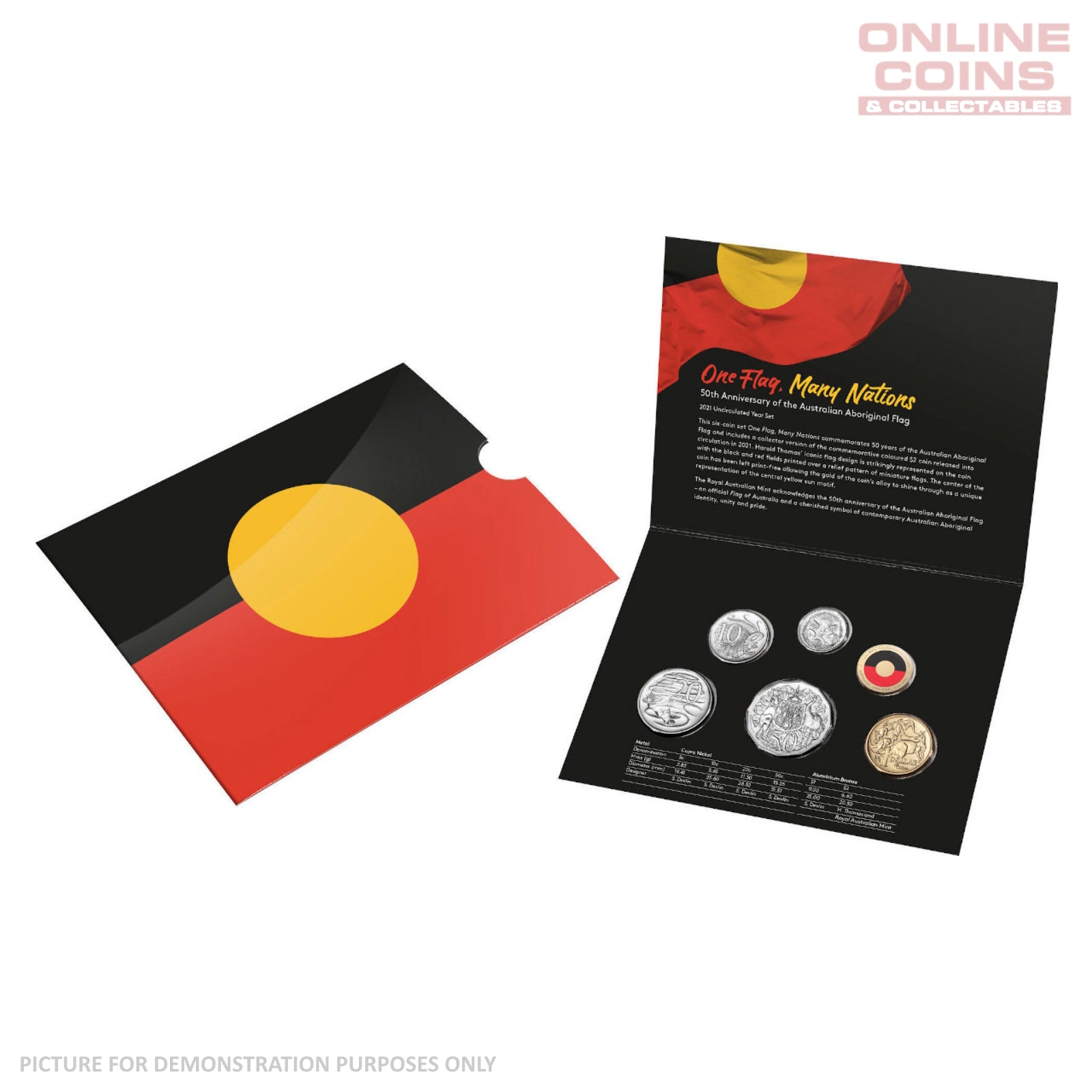 2021 Six Coin Uncirculated Year Set - Aboriginal Flag